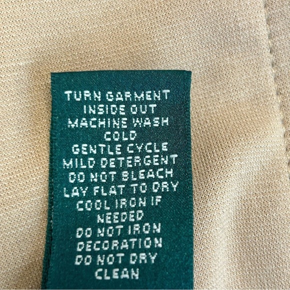 LAUREN Ralph Lauren camel tan brown black sleeveless buckle dress Sz 8 - Picture 9 of 15